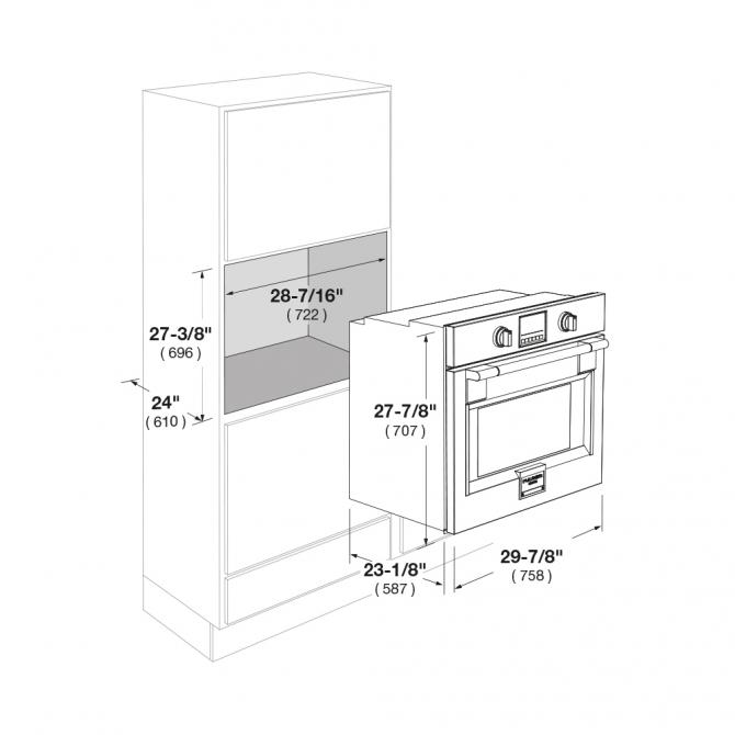 30" PRO SINGLE OVEN Fulgor Milano